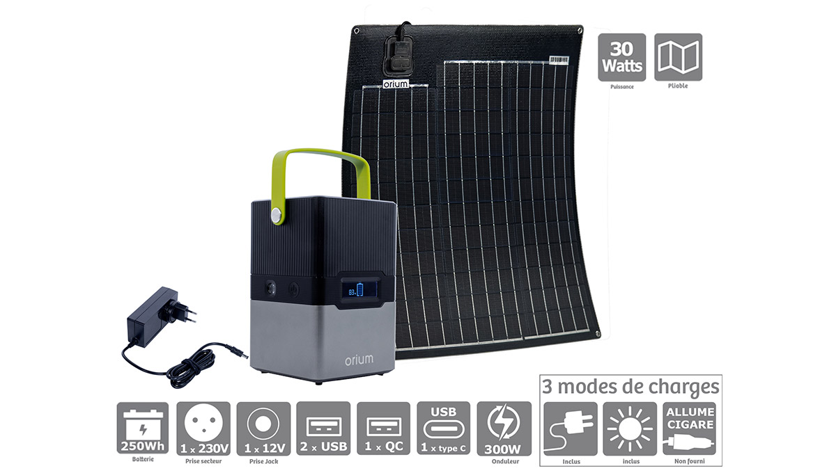 Panneau solaire monocristallin compact et léger, puissance 50W Izywatt