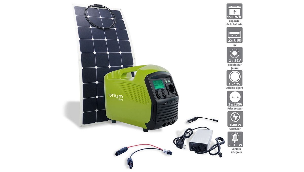 Kit batterie solaire portable 756Wh + SUNPOWER 100W (offert